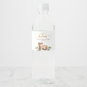 Étiquette Pour Bouteilles D'eau L'amour du café est brasser Fête des mariées Étiqu