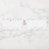 Étiquette Pour Bouteilles D'eau Lapin bleu Assez Baby shower (Étiquettes simples)