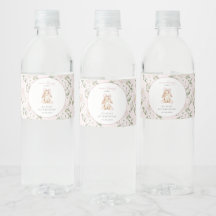 Lapin Mignon, Nœud Rose, Fleurs Roses, Premier Ann