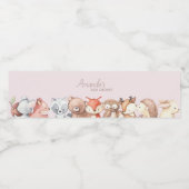 Étiquette Pour Bouteilles D'eau Le Baby shower des animaux des bois (Étiquettes simples)