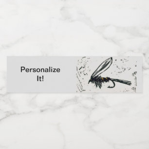 Étiquette Pour Bouteilles D'eau Le "or la mouche a nervuré du lièvre oreille