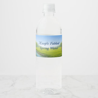 Étiquette Pour Bouteilles D'eau L'eau de source fabuleuse d'Ésope