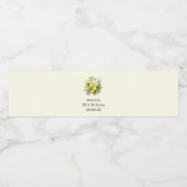 Étiquette Pour Bouteilles D'eau Lemon Bouquet with White Blossoms Birthday (Étiquettes simples)