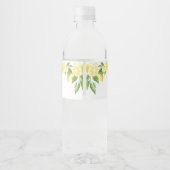 Étiquette Pour Bouteilles D'eau Lemon Main Squeeze Bridal Shower Wedding Favor (Dos)
