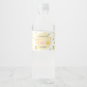 Étiquette Pour Bouteilles D'eau Lemon Two Sweet Birthday