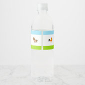 Étiquette Pour Bouteilles D'eau Les animaux de ferme mignons (Dos)