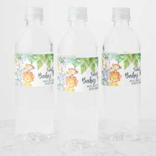 Étiquette Pour Bouteilles D'eau Les animaux Safari baby shower bouteille d'eau éti