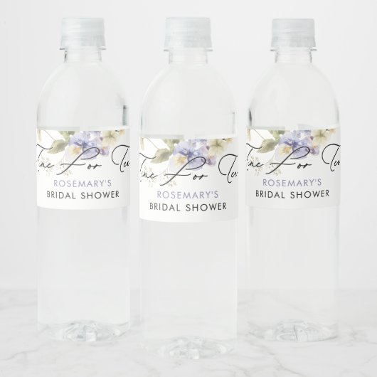 Étiquette Pour Bouteilles D'eau L'heure du thé Fleurs Mariage (Bouteilles)