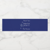 Étiquette Pour Bouteilles D'eau L'hiver veut des flocons de neige (Étiquettes simples)