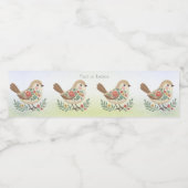 Étiquette Pour Bouteilles D'eau Little Bird Floral Gold (Étiquettes simples)