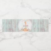 Étiquette Pour Bouteilles D'eau Little Citrouille Fall Rustique 1er anniversaire (Étiquettes simples)