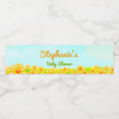Étiquette Pour Bouteilles D'eau Little Sunshine - Baby shower de printemps (Étiquettes simples)