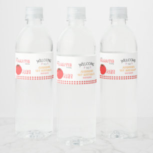 Étiquette Pour Bouteilles D'eau Little Tomatie Fait Son Premier Anniversaire Cute