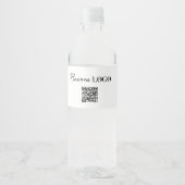 Étiquette Pour Bouteilles D'eau Logo de l'entreprise et code QR (Devant)