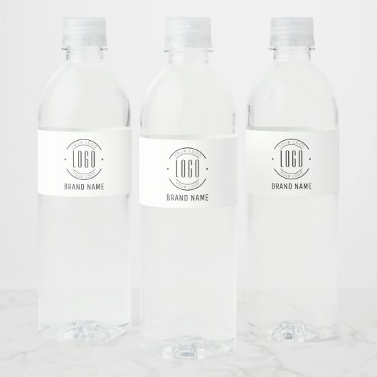 Étiquette Pour Bouteilles D'eau logo d'entreprise moderne personnalisé pour entrep (Bouteilles)