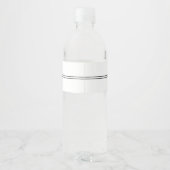 Étiquette Pour Bouteilles D'eau Logo d'entreprise personnalisé noir blanc (Dos)
