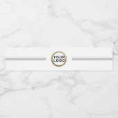 Étiquette Pour Bouteilles D'eau Logo d'entreprise personnalisé noir blanc (Étiquettes simples)