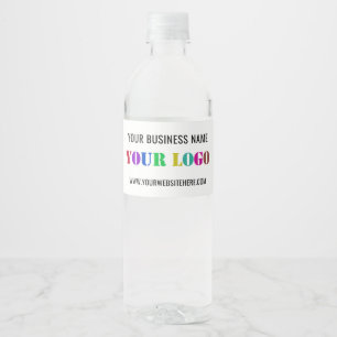 Étiquette Pour Bouteilles D'eau Logo d'entreprise personnalisé Texte Société Étiqu