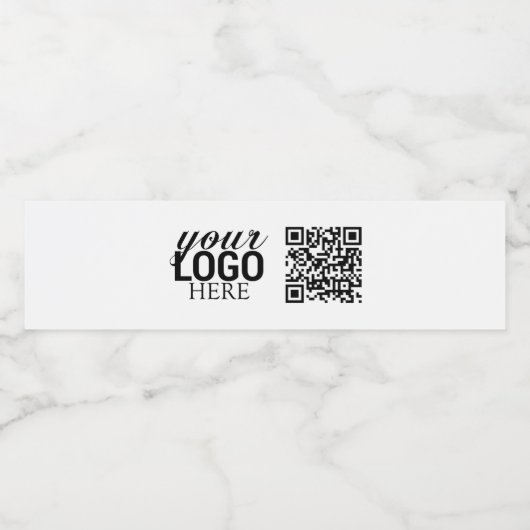 Étiquette Pour Bouteilles D'eau Logo d'entreprise promotionnel et code QR (Étiquettes simples)