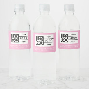 Étiquette Pour Bouteilles D'eau Logo Entreprise Société Entreprise Minimaliste Ros