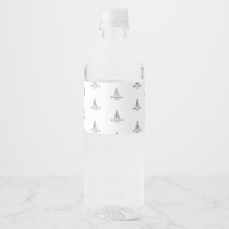 Étiquette Pour Bouteilles D'eau Logo Pattern Church Water Label