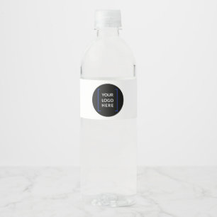 Étiquette Pour Bouteilles D'eau Logo personnalisé   Entreprise minimaliste