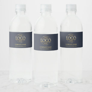 Étiquette Pour Bouteilles D'eau Logo professionnel de marque bleue Entreprise