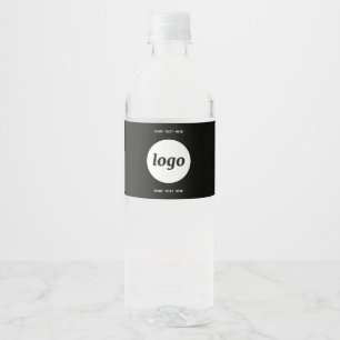 Étiquette Pour Bouteilles D'eau Logo Simple Avec Texte Professionnel Promotionnel