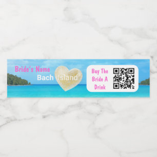 Étiquette Pour Bouteilles D'eau Love Island-Theme "Acheter la mariée boire" Étique