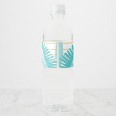 Étiquette Pour Bouteilles D'eau Luau hawaïen, ananas (Dos)