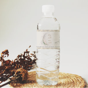 Étiquette Pour Bouteilles D'eau Lune Baby shower Hippie Boho