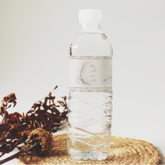 Étiquette Pour Bouteilles D'eau Lune | Baby shower Hippie Boho
