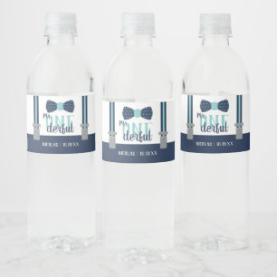 Étiquette Pour Bouteilles D'eau M. ONEderful Bottle Wrapper avec Cravate de la cor