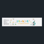 Étiquette Pour Bouteilles D'eau Mad Science Anniversaire Fête Garçon Favoriser Bla<br><div class="desc">Coordonnez votre fête avec ces étiquettes géniaux de la Science Party sur la bouteille d'eau autocollante. Idéal pour TOUT ÂGE ! Personnalisez-le avec vos détails facilement et rapidement, appuyez simplement sur le bouton customiser pour réorganiser et formater le style et le placement du texte. Consultez les articles correspondants pour cette...</div>