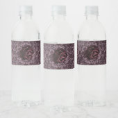 Étiquette Pour Bouteilles D'eau Mandala de rose (Bouteilles)
