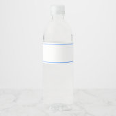 Étiquette Pour Bouteilles D'eau Mandala en bleu (Devant)
