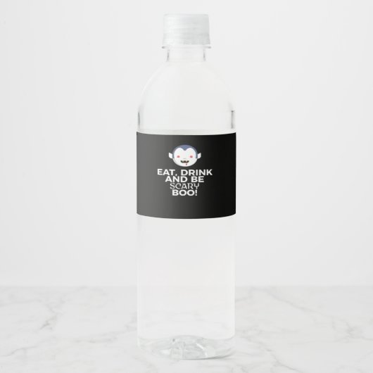Étiquette Pour Bouteilles D'eau Manger Boire Épouvantable Boo Conception Créative  (Devant)
