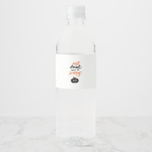 Étiquette Pour Bouteilles D'eau Manger Boire Et Être Drôle Et Effrayant Halloween