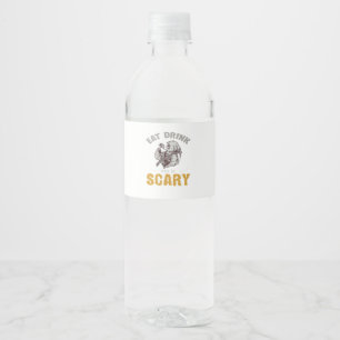 Étiquette Pour Bouteilles D'eau Manger Boire Et Être Faucheuse Minimaliste Propre