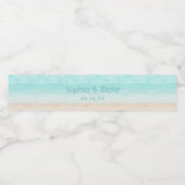 Étiquette Pour Bouteilles D'eau Mariage Abstrait moderne sur la plage (Étiquettes simples)