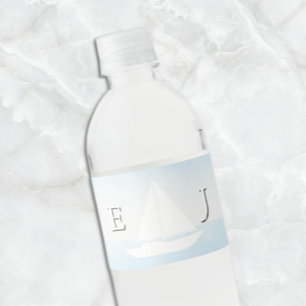 Étiquette Pour Bouteilles D'eau Mariage Aquarelle Eau Rejoint Ciel