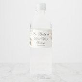 Étiquette Pour Bouteilles D'eau Mariage Boho espagnol (Devant)