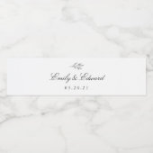 Étiquette Pour Bouteilles D'eau Mariage botanique moderne (Étiquettes simples)