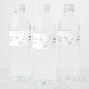 Étiquette Pour Bouteilles D'eau Mariage Bouteille d'eau Étiquette Papillon Coeur d