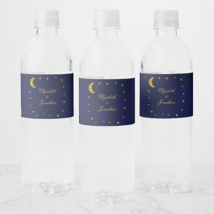 Étiquette Pour Bouteilles D'eau Mariage céleste du ciel nocturne