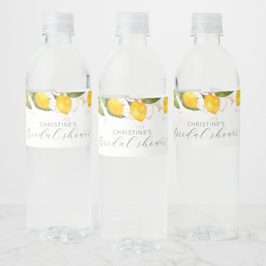 Étiquette Pour Bouteilles D'eau Mariage Cérémonie Citron d'Été (Bouteilles)