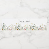 Étiquette Pour Bouteilles D'eau Mariage Champêtre de Fleurs Sauvages d'Été (Étiquettes simples)