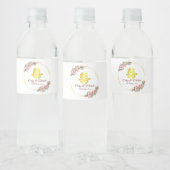 Étiquette Pour Bouteilles D'eau Mariage chinois double bonheur fleur couronne (Bouteilles)
