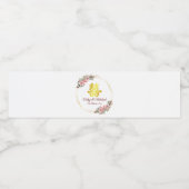 Étiquette Pour Bouteilles D'eau Mariage chinois double bonheur fleur couronne (Étiquettes simples)