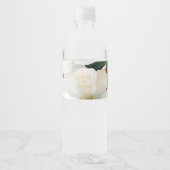 Étiquette Pour Bouteilles D'eau Mariage d'aquarelle de feuillage floral (Devant)